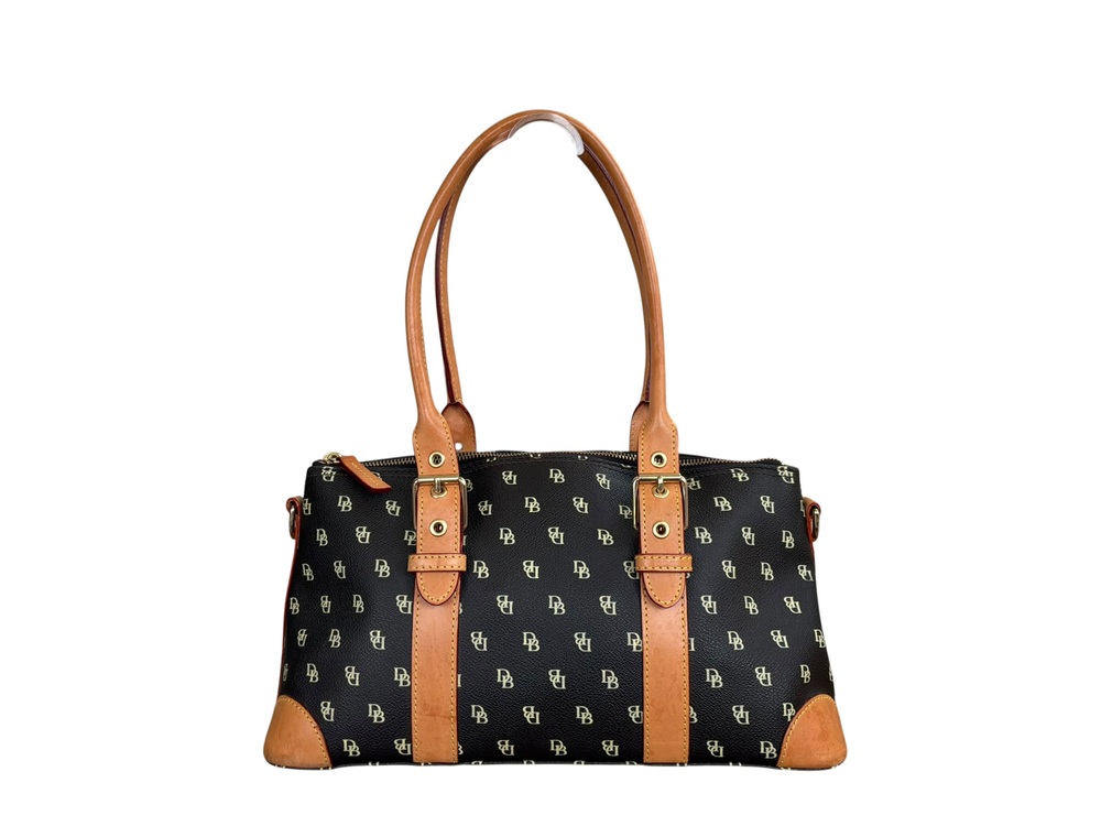 Vintage Dooney & Bourke Signature Monogram Satchel Bag w/Accessories.